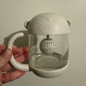 Anya Hindmarch Cream Monkey Tea Infuser Mug